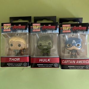Marvel Funko Pop KEYCHAIN trio